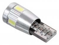 Žárovka 6 SMD LED 12V T10 bílá - BEZ CAN BUS - 024325