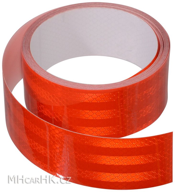 Reflexní lepící páska - červená, 5m