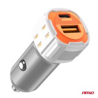 Zástrčka zapalovače 38W, USB + USBc - 025975